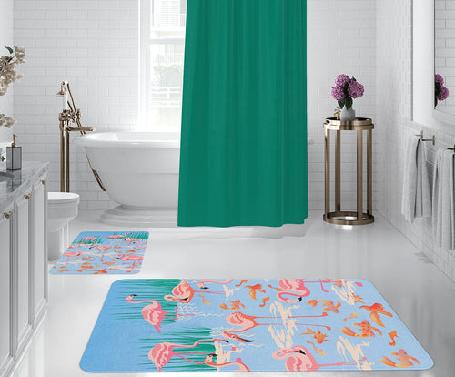 Set di 2 Tappetini da bagno antiscivolo Digital 29 Multicolore, 40 x 60 / 60 x 90 cm (1)