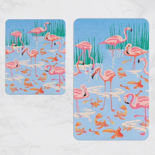 Set di 2 Tappetini da bagno antiscivolo Digital 29 Multicolore, 50 x 70 / 70 x 100 cm (1)
