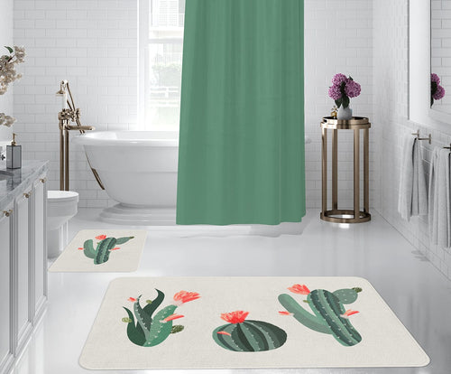 Set di 2 Tappetini da bagno antiscivolo Digital 32 Multicolore, 40 x 60 / 60 x 90 cm (1)