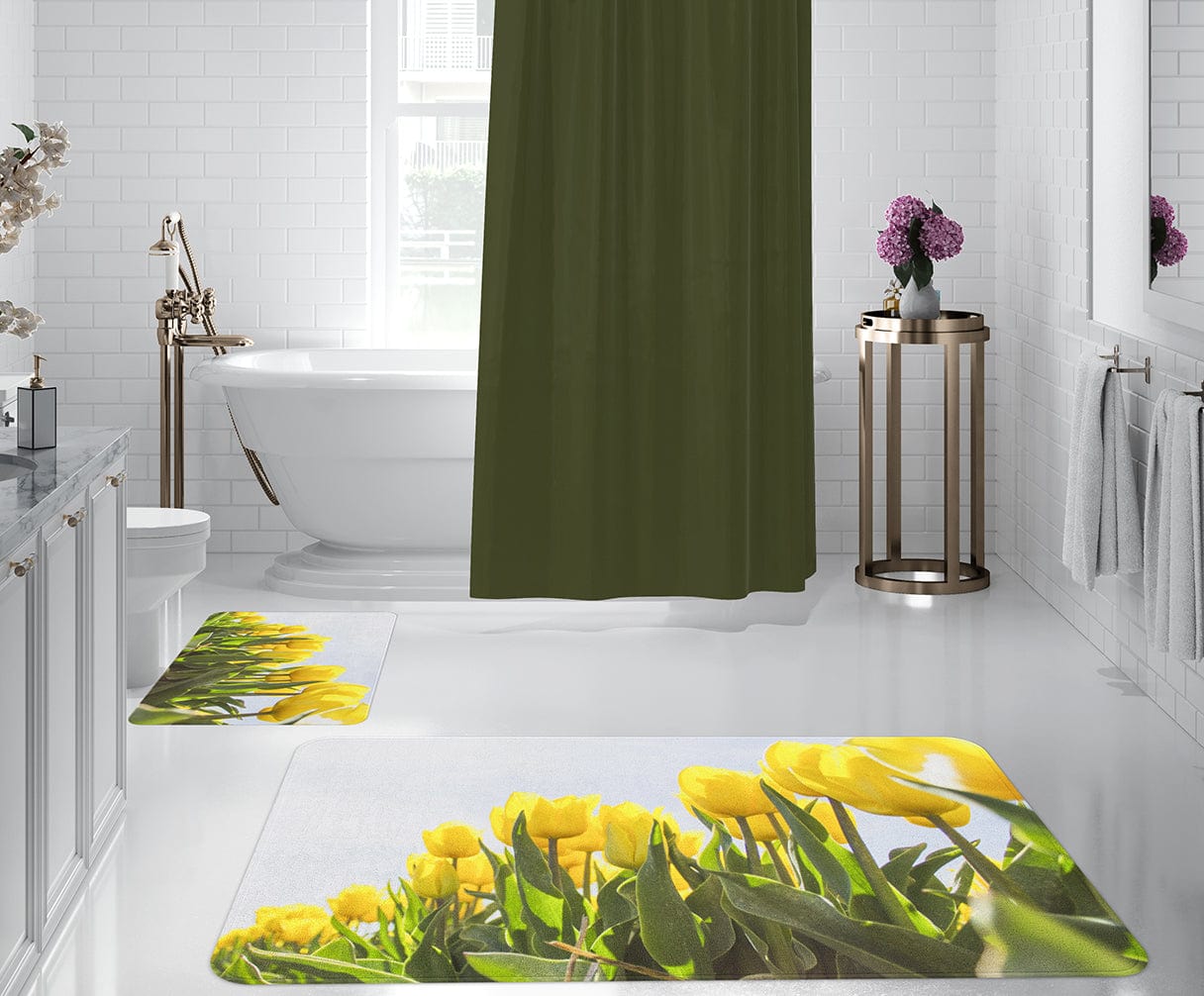 Set di 2 Tappetini da bagno antiscivolo Digital 35 Multicolore, 40 x 60 / 60 x 90 cm (1)