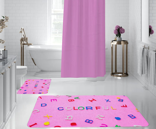 Set di 2 Tappetini da bagno antiscivolo Digital 36 Multicolore, 50 x 70 / 70 x 100 cm