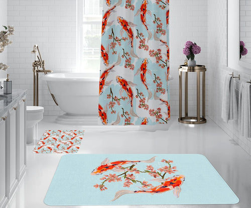 Set di 2 Tappetini da bagno antiscivolo Digital 4 Multicolore, 50 x 70 / 70 x 100 cm