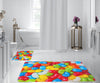 Set di 2 Tappetini da bagno antiscivolo Digital 40 Multicolore, 50 x 70 / 70 x 100 cm