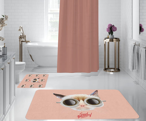 Set di 2 Tappetini da bagno antiscivolo Digital 43 Multicolore, 50 x 70 / 70 x 100 cm
