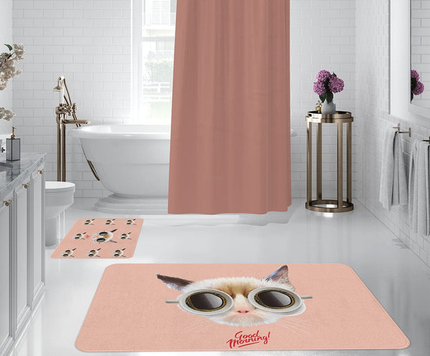Set di 2 Tappetini da bagno antiscivolo Digital 43 Multicolore, 50 x 70 / 70 x 100 cm