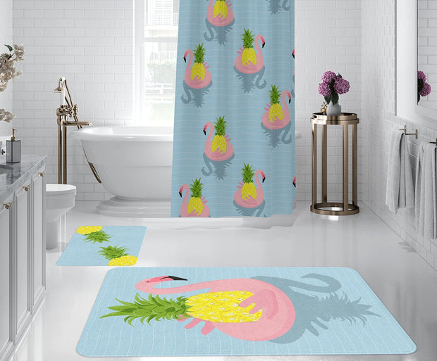 Set di 2 Tappetini da bagno antiscivolo Digital 5 Multicolore, 50 x 70 / 70 x 100 cm