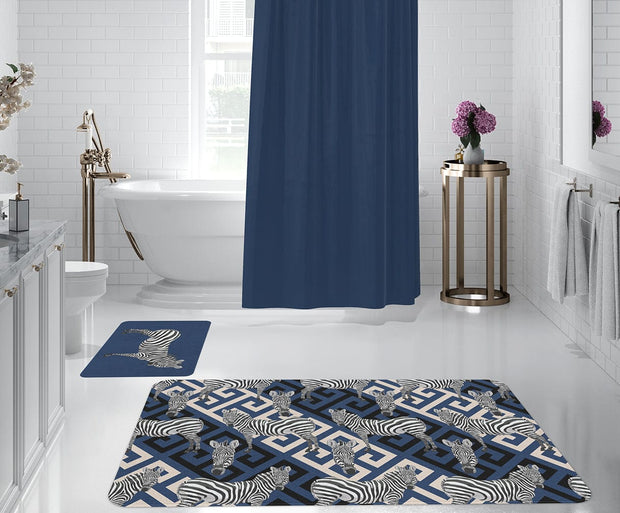 Set di 2 Tappetini da bagno antiscivolo Digital 51 Multicolore, 40 x 60 / 60 x 90 cm (1)