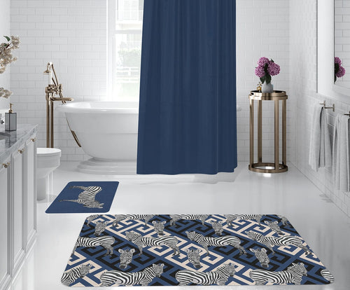 Set di 2 Tappetini da bagno antiscivolo Digital 51 Multicolore, 50 x 70 / 70 x 100 cm