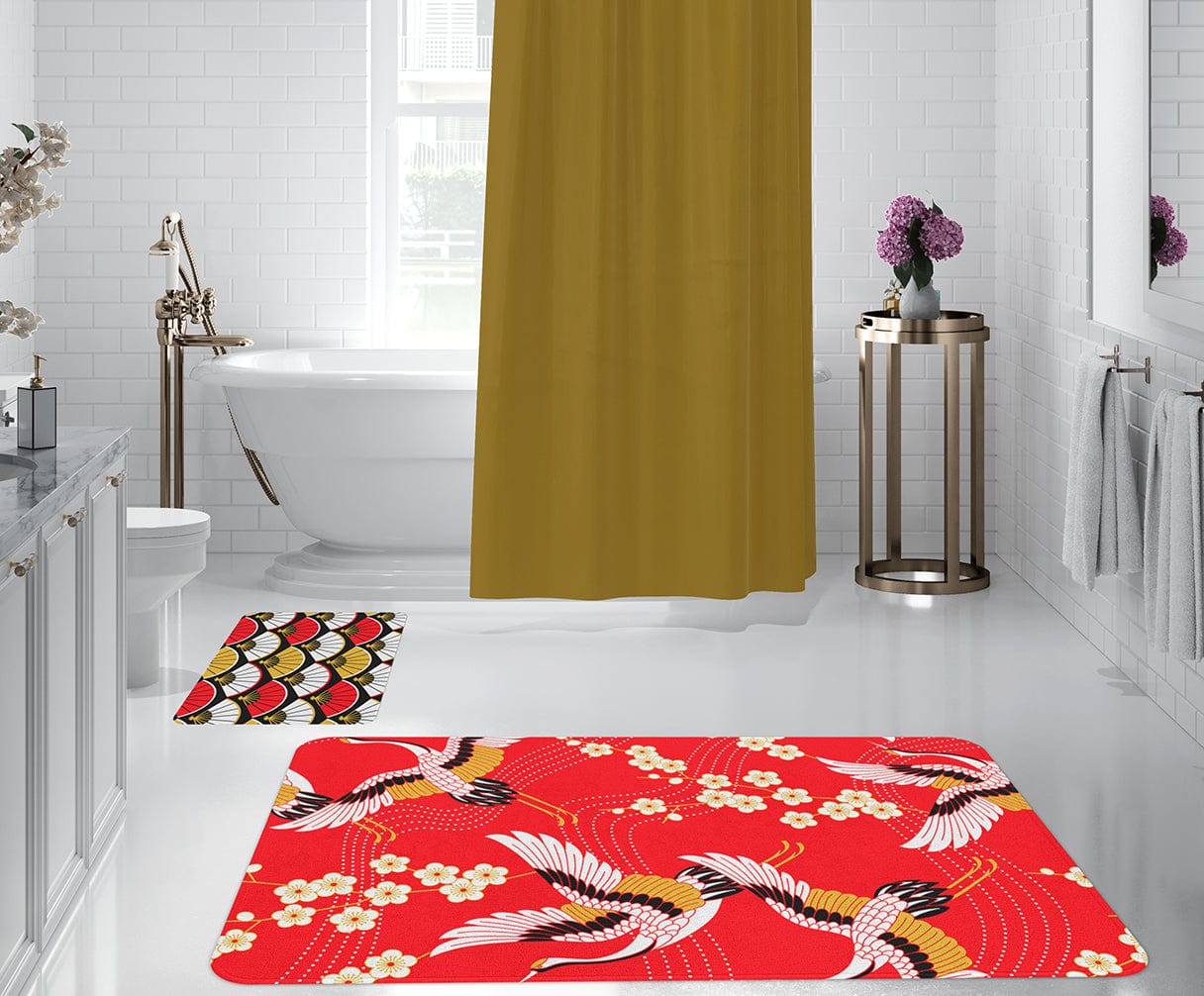 Set di 2 Tappetini da bagno antiscivolo Digital 62 Multicolore, 40 x 60 / 60 x 90 cm (1)