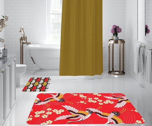 Set di 2 Tappetini da bagno antiscivolo Digital 62 Multicolore, 50 x 70 / 70 x 100 cm