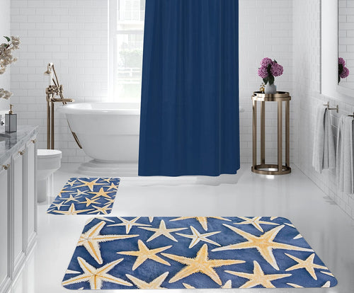 Set di 2 Tappetini da bagno antiscivolo Digital 80 Multicolore, 50 x 70 / 70 x 100 cm