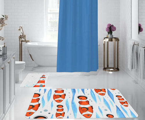 Set di 2 Tappetini da bagno antiscivolo Digital 81 Multicolore, 50 x 70 / 70 x 100 cm