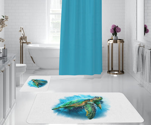 Set di 2 Tappetini da bagno antiscivolo Digital 84 Multicolore, 50 x 70 / 70 x 100 cm