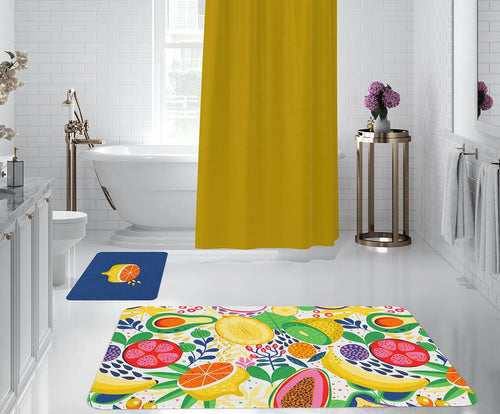 Set di 2 Tappetini da bagno antiscivolo Digital 85 Multicolore, 50 x 70 / 70 x 100 cm