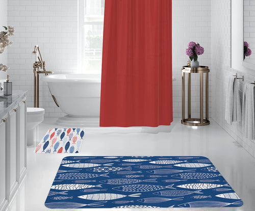Set di 2 Tappetini da bagno antiscivolo Digital 86 Multicolore, 50 x 70 / 70 x 100 cm