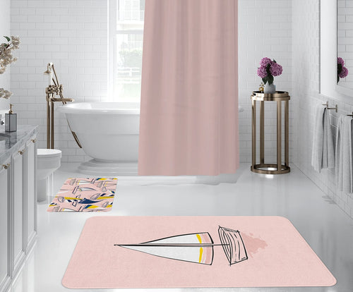 Set di 2 Tappetini da bagno antiscivolo Digital 89 Multicolore, 50 x 70 / 70 x 100 cm