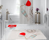 Set di 2 Tappetini da bagno antiscivolo Digital 9 Multicolore, 40 x 60 / 60 x 90 cm (1)