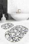 Set di 2 Tappetini da bagno antiscivolo Ece BPS531 Oval Multicolore, 100 x 60 cm / 60 x 50 cm (1)
