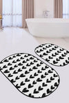 Set di 2 Tappetini da bagno antiscivolo Ece BPS533 Oval Multicolore, 100 x 60 cm / 60 x 50 cm (1)