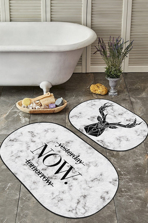 Set di 2 Tappetini da bagno antiscivolo Ece BPS534 Oval Multicolore, 100 x 60 cm / 60 x 50 cm (1)