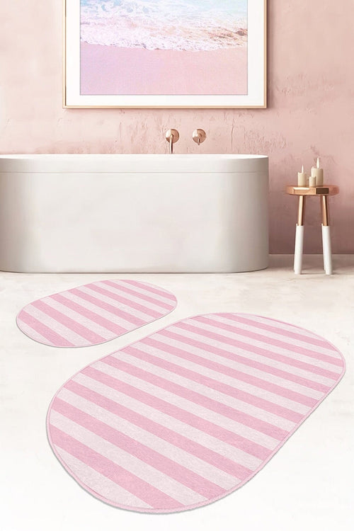 Set di 2 Tappetini da bagno antiscivolo Ece BPS535 Oval Multicolore, 100 x 60 cm / 60 x 50 cm (1)