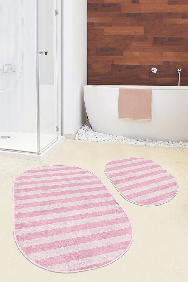 Set di 2 Tappetini da bagno antiscivolo Ece BPS535 Oval Multicolore, 100 x 60 cm / 60 x 50 cm (2)