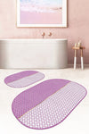 Set di 2 Tappetini da bagno antiscivolo Ece BPS537 Oval Multicolore, 100 x 60 cm / 60 x 50 cm (1)