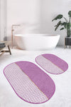 Set di 2 Tappetini da bagno antiscivolo Ece BPS537 Oval Multicolore, 100 x 60 cm / 60 x 50 cm (2)