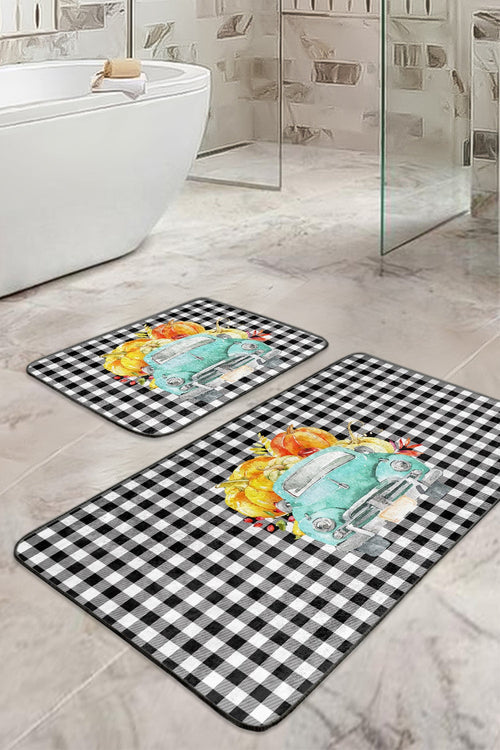 Set di 2 Tappetini da bagno antiscivolo Elif BPS422 Rectangle Multicolore, 100 x 60 cm / 60 x 50 cm (1)