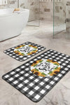 Set di 2 Tappetini da bagno antiscivolo Elif BPS423 Rectangle Multicolore, 100 x 60 cm / 60 x 50 cm (2)
