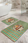 Set di 2 Tappetini da bagno antiscivolo Elif BPS426 Rectangle Multicolore, 100 x 60 cm / 60 x 50 cm (1)