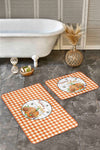 Set di 2 Tappetini da bagno antiscivolo Emir BPS427 Rectangle Multicolore, 100 x 60 cm / 60 x 50 cm