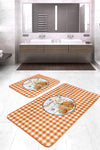 Set di 2 Tappetini da bagno antiscivolo Emir BPS427 Rectangle Multicolore, 100 x 60 cm / 60 x 50 cm (2)