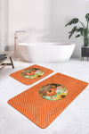 Set di 2 Tappetini da bagno antiscivolo Emir BPS428 Rectangle Multicolore, 100 x 60 cm / 60 x 50 cm