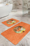 Set di 2 Tappetini da bagno antiscivolo Emir BPS428 Rectangle Multicolore, 100 x 60 cm / 60 x 50 cm (2)