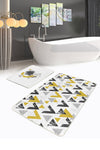 Set di 2 Tappetini da bagno antiscivolo Emir BPS430 Rectangle Multicolore, 100 x 60 cm / 60 x 50 cm