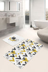 Set di 2 Tappetini da bagno antiscivolo Emir BPS430 Rectangle Multicolore, 100 x 60 cm / 60 x 50 cm (2)