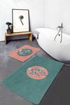 Set di 2 Tappetini da bagno antiscivolo Emir BPS433 Rectangle Multicolore, 100 x 60 cm / 60 x 50 cm (2)
