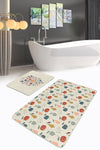 Set di 2 Tappetini da bagno antiscivolo Esme BPS276 Rectangle Multicolore, 100 x 60 cm / 60 x 50 cm (1)