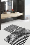 Set di 2 Tappetini da bagno antiscivolo Esme BPS281 Rectangle Multicolore, 100 x 60 cm / 60 x 50 cm
