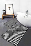 Set di 2 Tappetini da bagno antiscivolo Esme BPS281 Rectangle Multicolore, 100 x 60 cm / 60 x 50 cm (1)