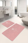Set di 2 Tappetini da bagno antiscivolo Esme BPS287 Rectangle Multicolore, 100 x 60 cm / 60 x 50 cm (1)