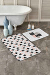 Set di 2 Tappetini da bagno antiscivolo Esme BPS288 Rectangle Multicolore, 100 x 60 cm / 60 x 50 cm