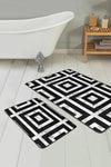 Set di 2 Tappetini da bagno antiscivolo Farah BPS129 Rectangle Multicolore, 100 x 60 cm / 60 x 50 cm (1)