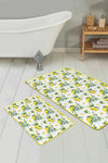Set di 2 Tappetini da bagno antiscivolo Farah BPS133 Rectangle Multicolore, 100 x 60 cm / 60 x 50 cm