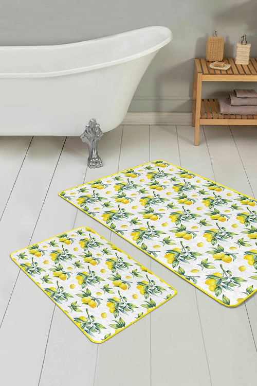 Set di 2 Tappetini da bagno antiscivolo Farah BPS133 Rectangle Multicolore, 100 x 60 cm / 60 x 50 cm