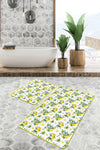 Set di 2 Tappetini da bagno antiscivolo Farah BPS133 Rectangle Multicolore, 100 x 60 cm / 60 x 50 cm (1)