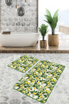 Hillkar Global Set di 2 Tappetini da bagno antiscivolo Farah BPS134 Rectangle Multicolore, 100 x 60 cm / 60 x 50 cm