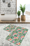 Set di 2 Tappetini da bagno antiscivolo Farah BPS137 Rectangle Multicolore, 100 x 60 cm / 60 x 50 cm (1)