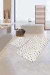Set di 2 Tappetini da bagno antiscivolo Ferhat BPS374 Rectangle Multicolore, 100 x 60 cm / 60 x 50 cm (1)